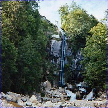 Artemare (Savoie) conduite 1400 micro-centrale Eau forcée : Cliquer pour agrandir